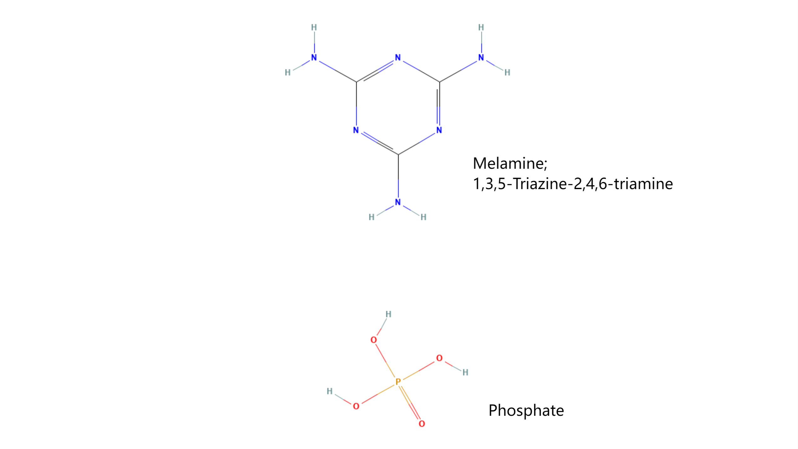flame retardant melamine-phosphate-structure